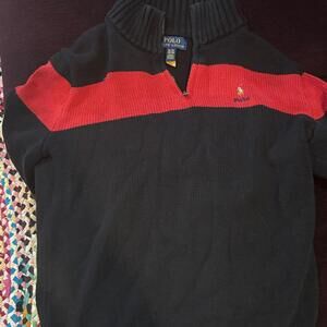 Polo by Ralph Lauren Kids Black and Red Sweater size XL 18-20